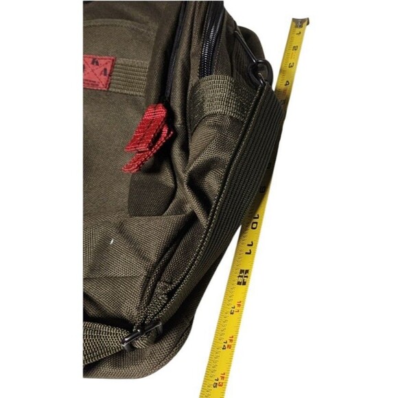 AKA Olive Green Heavy Canvas Backpack Shoulder Bag NWOT - Picture 8 of 13